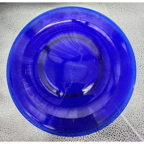 Cobalt Blue Glass Dinner Plate 10.5-Inch Diameter - Picture 2 of 6
